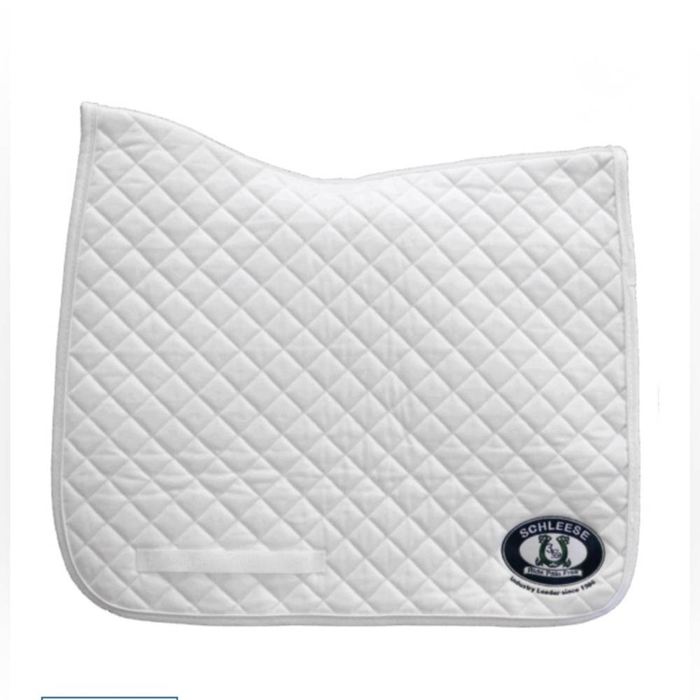 Schleese Logo Dressage Saddle Pad – White – Brand New